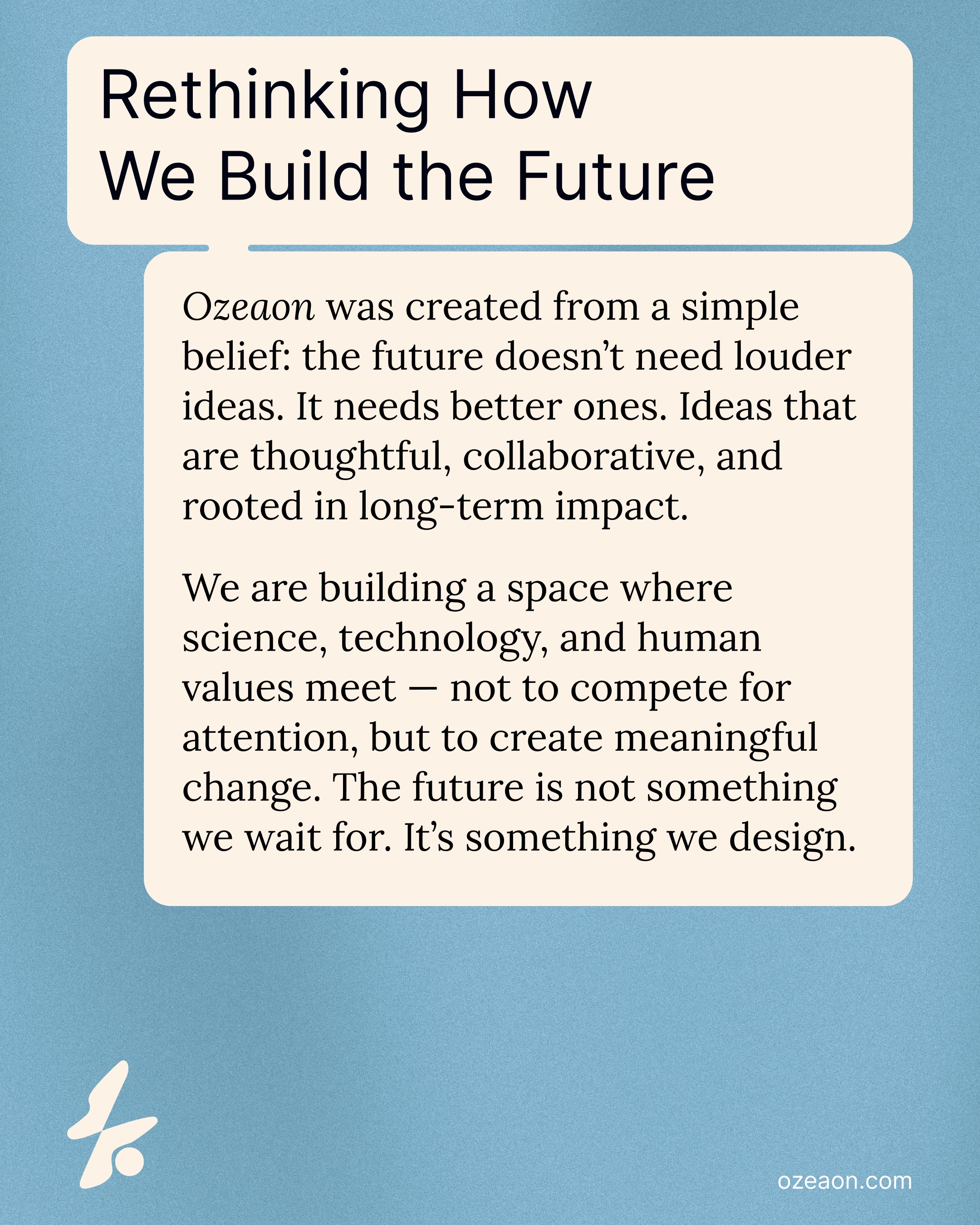 Rethinking how we build the future