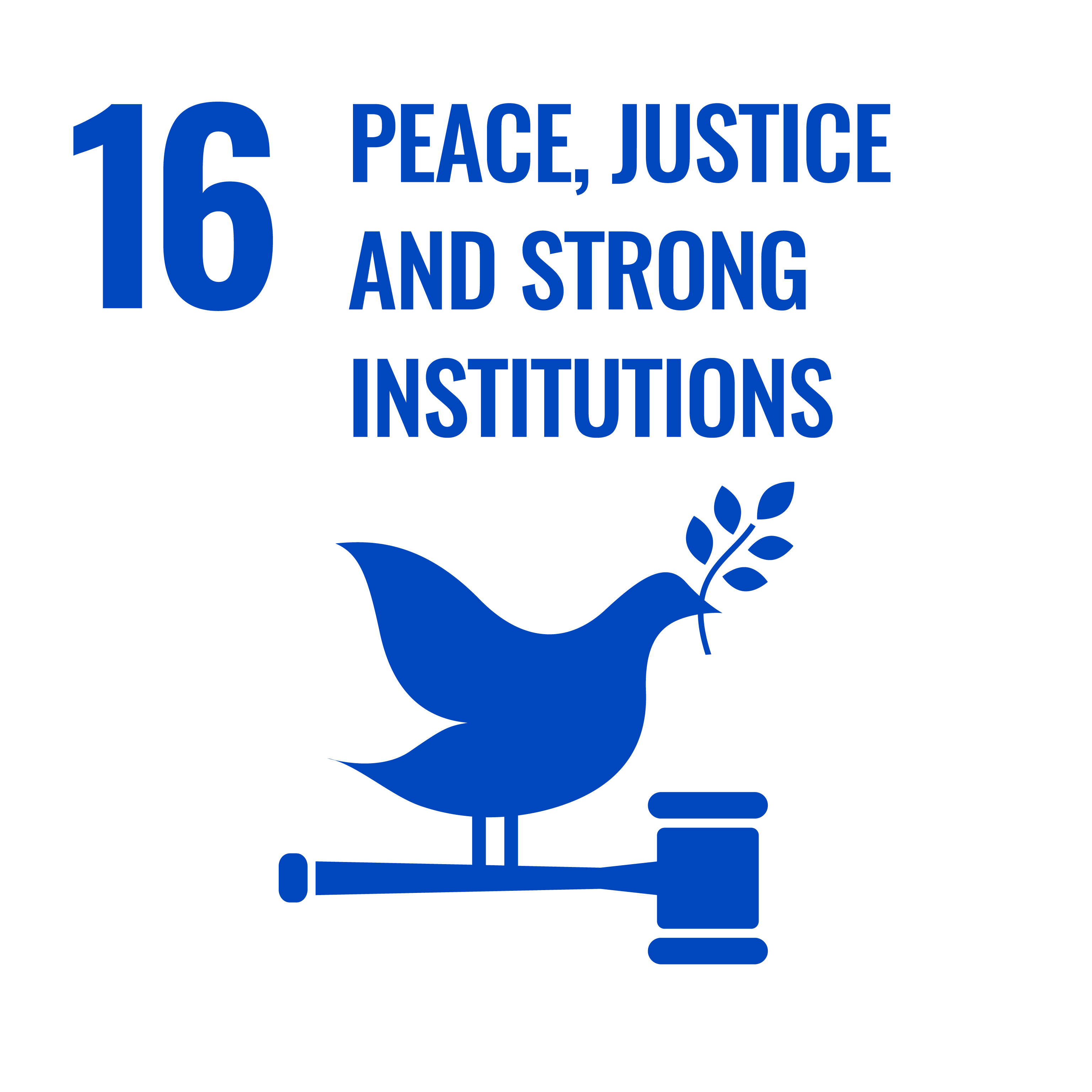 SDG 16 Peace, Justice, and Strong Institutions